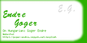 endre goger business card